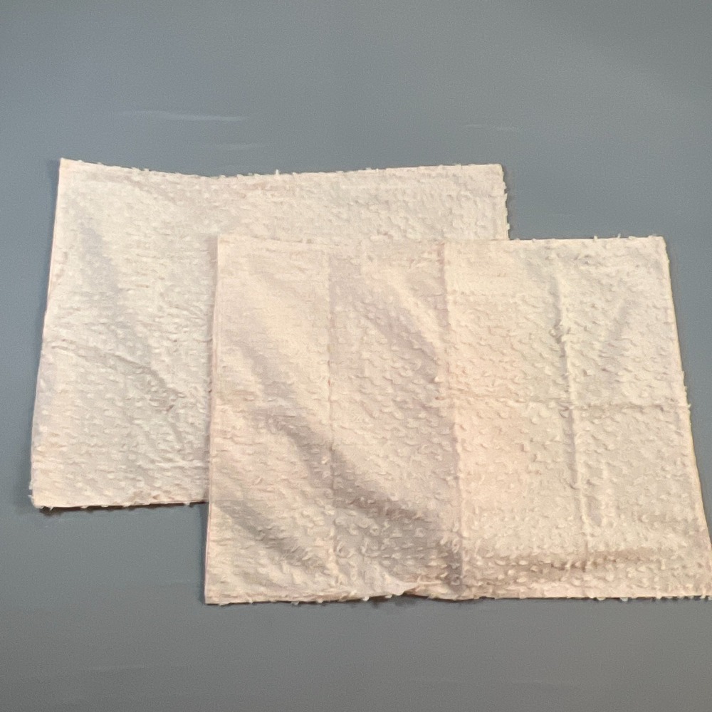 Set Of 2 Peri Home Standard Pillow Covers Blush Pink Tufted Cotton Clip Jacquard